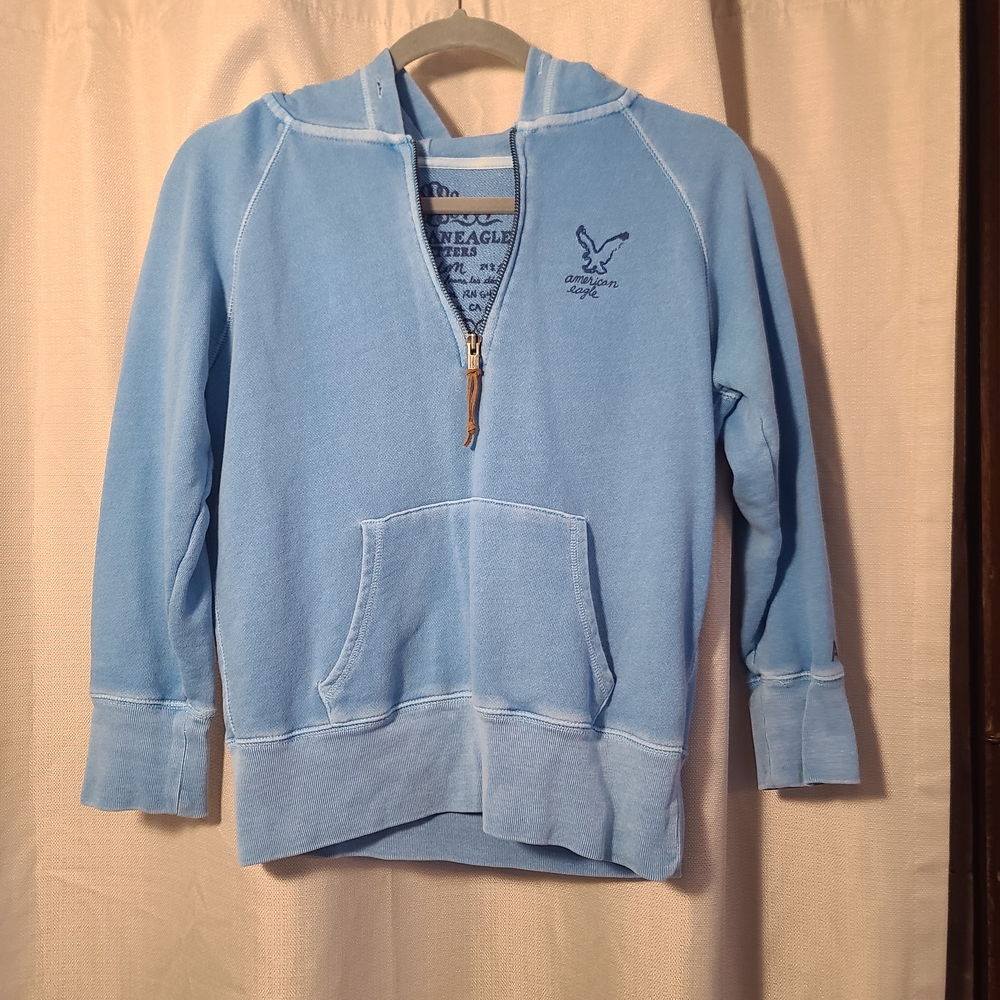 American Eagle Outfitters Light Blue Hoodie